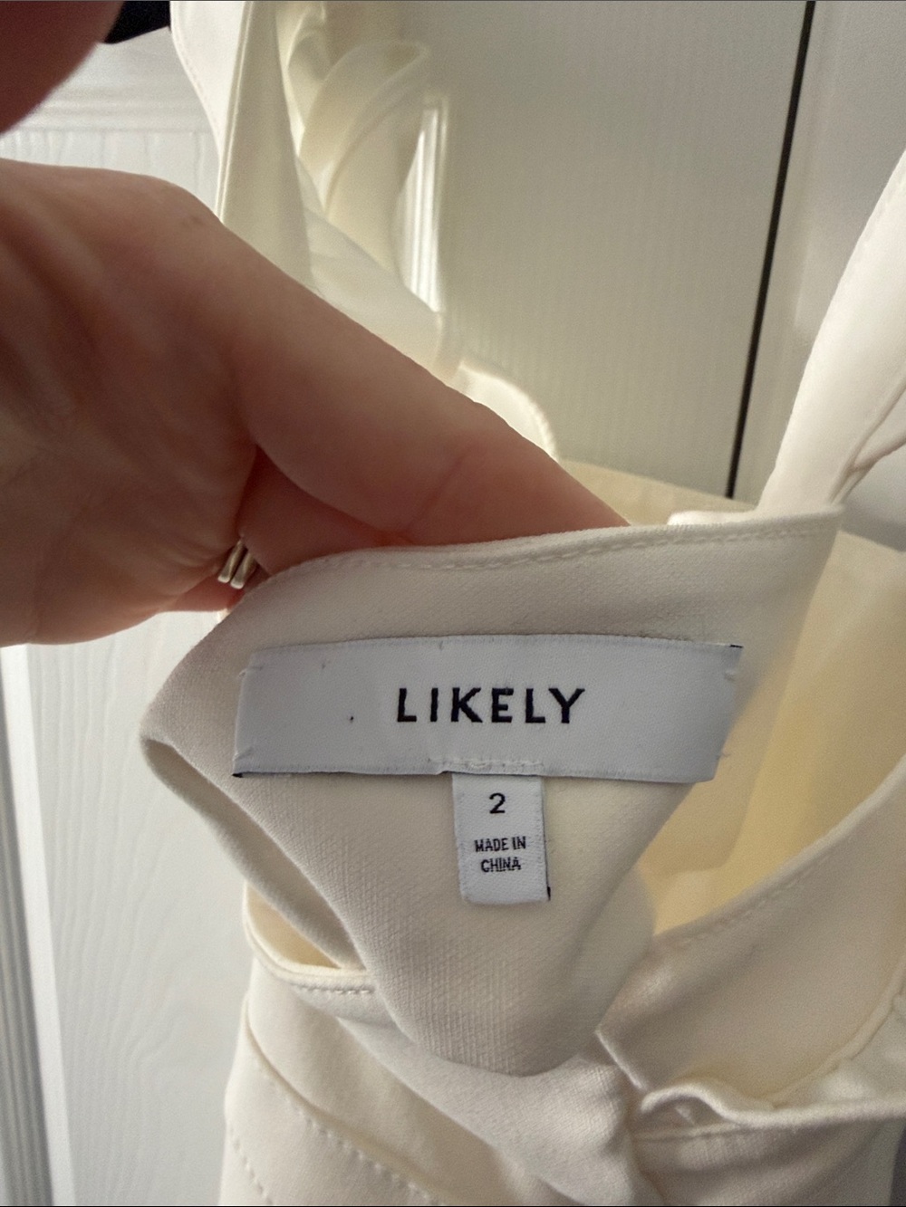 Likely White Ruffle-Strap Mini Dress - Picture 7 of 8